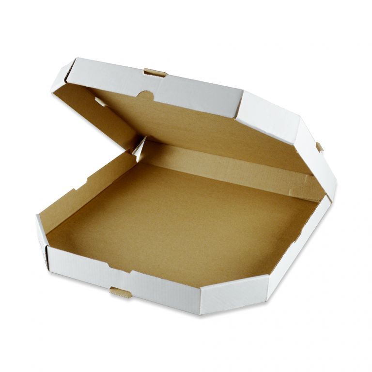 Коробка для пиццы из белого картона